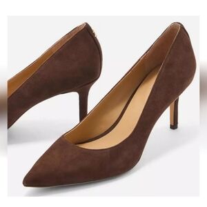 LAUREN RALPH LAUREN Women's Lanette Pointed-Toe Pumps Heels Brown Suede, S 7.5